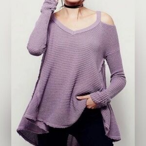 Free People Moonshine Cold-Shoulder Sweater size L